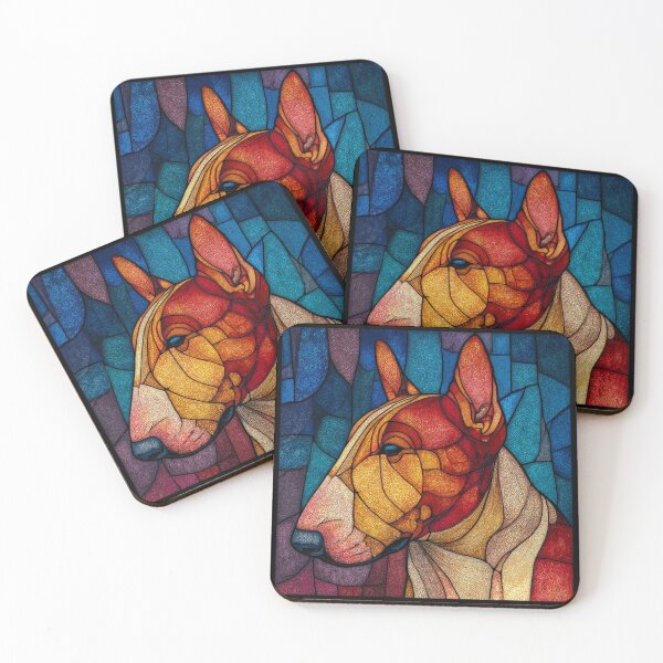 Item preview, Stained glass Bull terrier designed and sold by MendaciousMina.