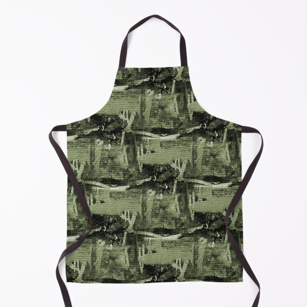 Item preview, Dark Monochromatic Painterly Abstract in Green designed and sold by Artistestella.