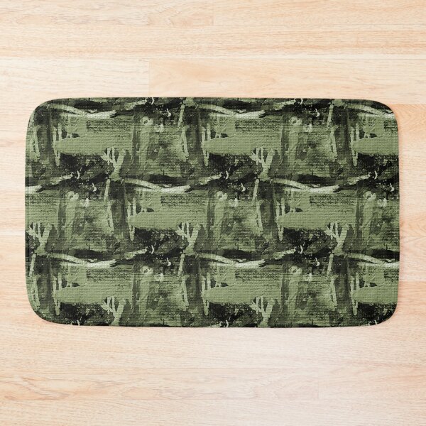 Item preview, Dark Monochromatic Painterly Abstract in Green designed and sold by Artistestella.