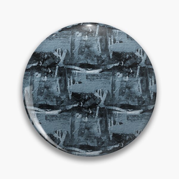 Item preview, Dark Monochromatic Painterly Abstract in Blue designed and sold by Artistestella.
