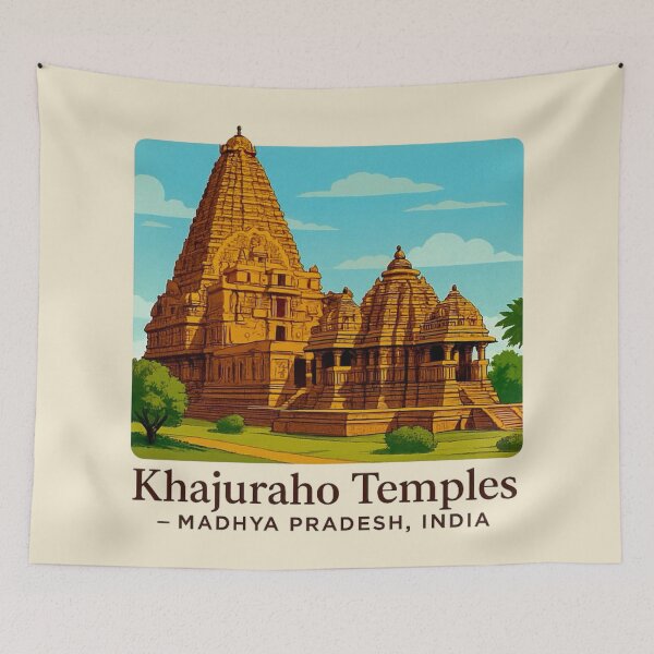 Item preview, Khajuraho Temples - Madhya Pradesh, India designed and sold by Myra365Art.