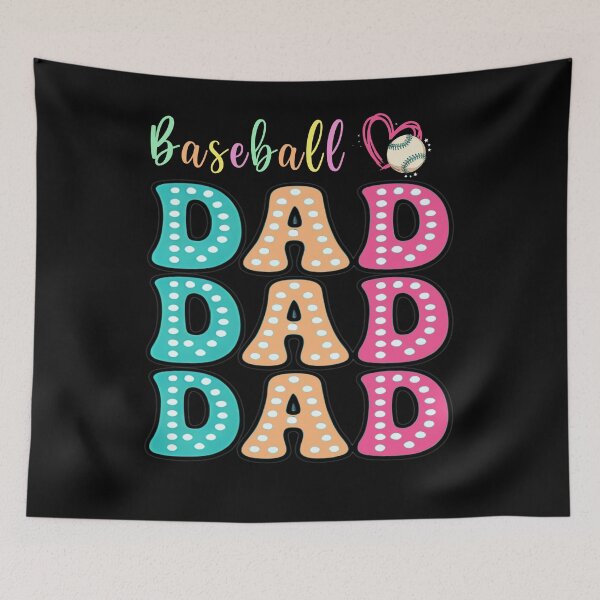 Item preview, Baseball Dad Colorful Polka Dot Retro Style designed and sold by KIROSALS.