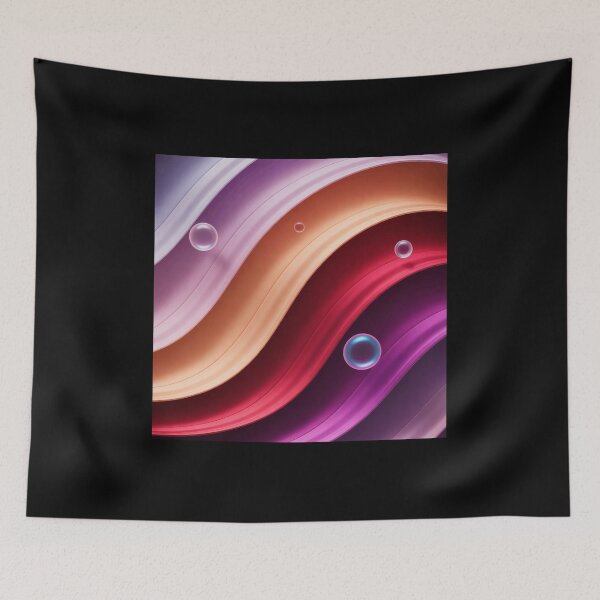 Item preview, Silk Waves Pastel Neon Bubbles designed and sold by AbanoubStore.