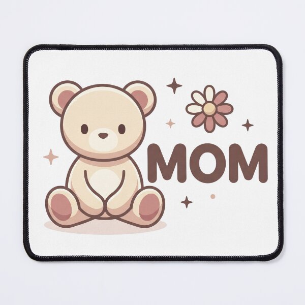 Item preview, Kawaii MOM Teddy Bear with Flower and Stars designed and sold by D&LShop.