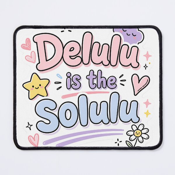 Item preview, Delulu Is The Solulu Sticker – Gen Z Aesthetic Pastel Cute Doodle TikTok Trend designed and sold by Bysma.