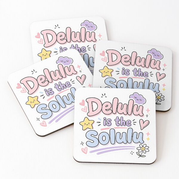 Item preview, Delulu Is The Solulu Sticker – Gen Z Aesthetic Pastel Cute Doodle TikTok Trend designed and sold by Bysma.