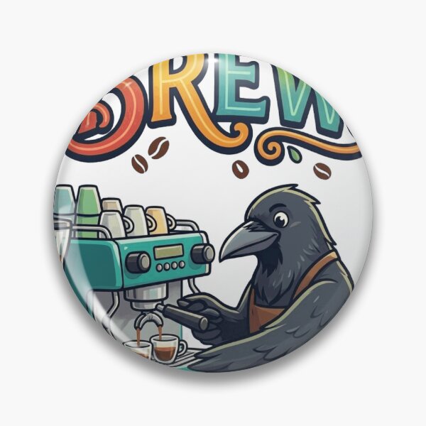 Item preview, Crow Barista at Work designed and sold by Northern Glow Art.