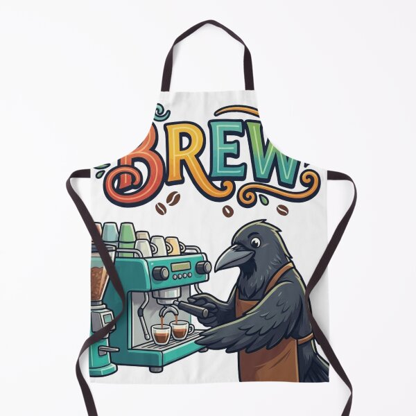 Item preview, Crow Barista at Work designed and sold by Northern Glow Art.