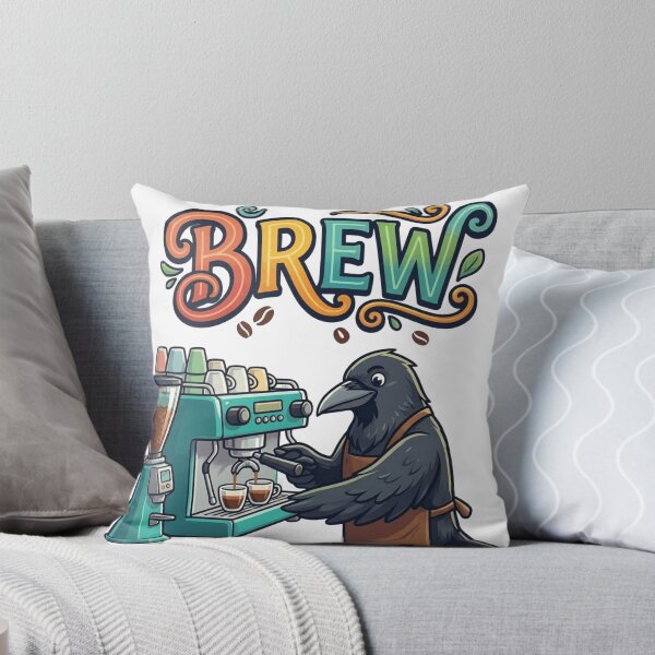 Item preview, Crow Barista at Work designed and sold by Northern Glow Art.