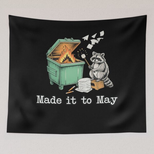 Item preview, Funny Teacher Raccoon Chaos Made It To May End Of Year School Meme Classic T-Shirt designed and sold by LillyCustomTees.