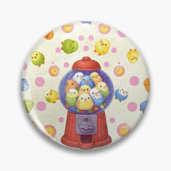Item preview, Budgie Gumball Machine Retro Parakeet Pattern for Bird Lovers designed and sold by Veata.