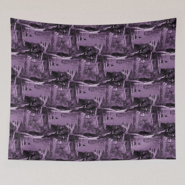 Item preview, Dark Monochromatic Painterly Abstract in Purple designed and sold by Artistestella.