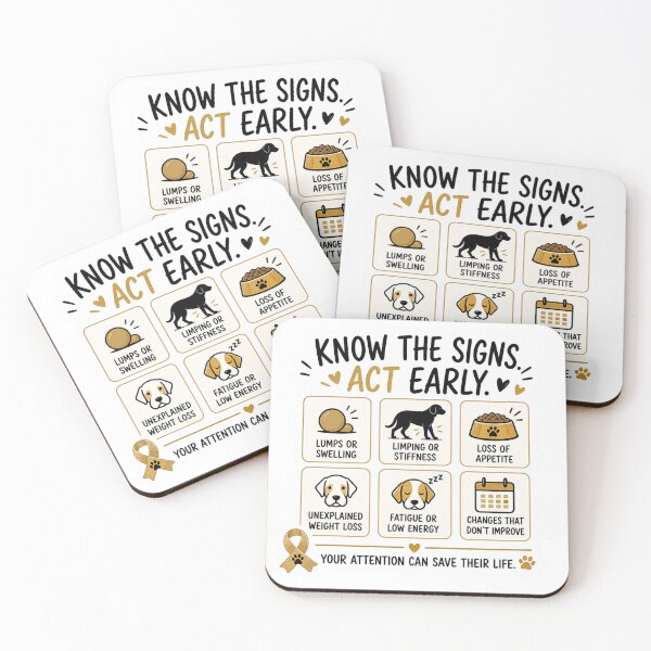 Item preview, Know the Signs Dog Cancer Awareness  designed and sold by DrakeDogShop.