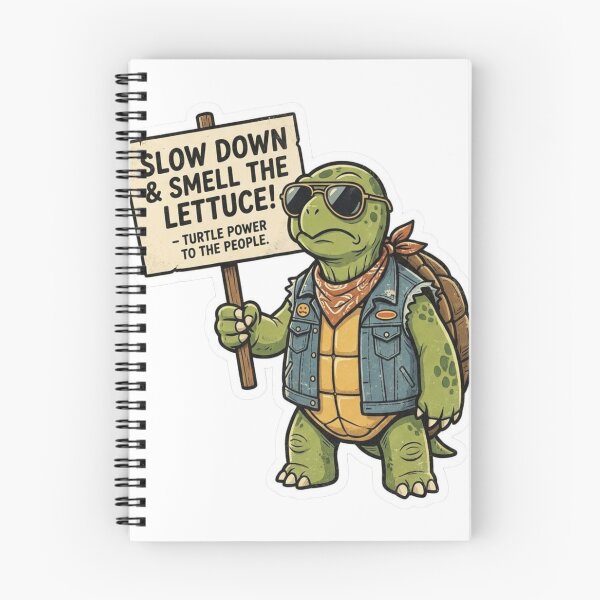 Item preview, Slow Down Smell Lettuce Funny Turtle Protest Art designed and sold by Hafcishop.