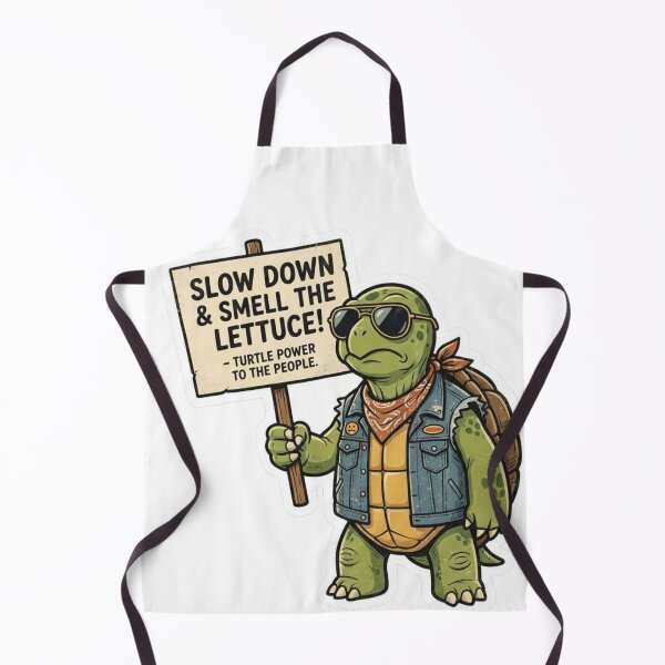 Item preview, Slow Down Smell Lettuce Funny Turtle Protest Art designed and sold by Hafcishop.