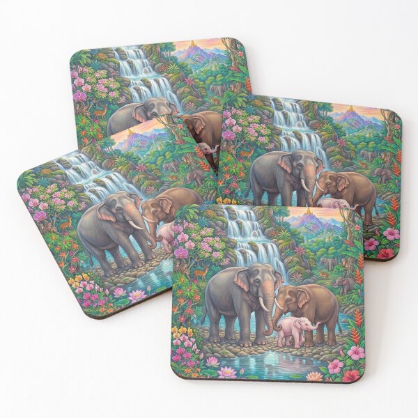Item preview, Elephant family designed and sold by PP&RAINBOW SHOP.
