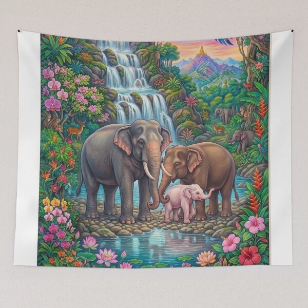 Item preview, Elephant family designed and sold by PP&RAINBOW SHOP.