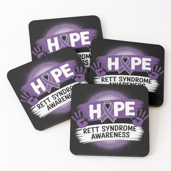 Aperçu de l'œuvre Ruban violet HOPE Sensibilisation au syndrome de Rett créée et vendue par fferomananul.