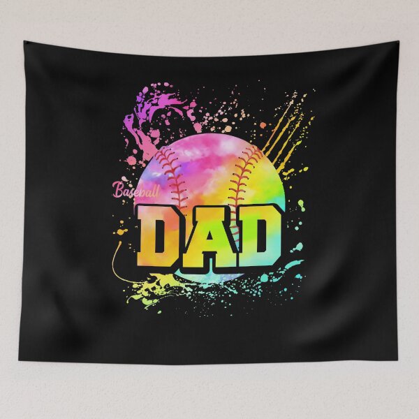 Item preview, Baseball Dad Rainbow Paint Splash designed and sold by KIROSALS.