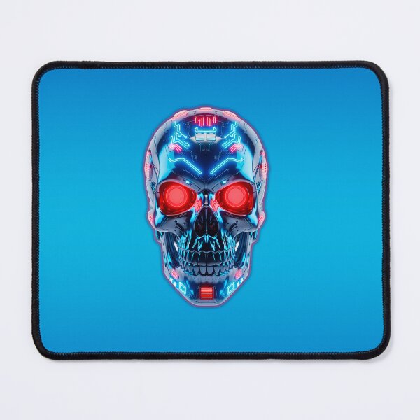 Item preview, Cybernetic Skull Circuit Board Neon Robot designed and sold by powersunlight.