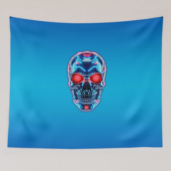 Item preview, Cybernetic Skull Circuit Board Neon Robot designed and sold by powersunlight.