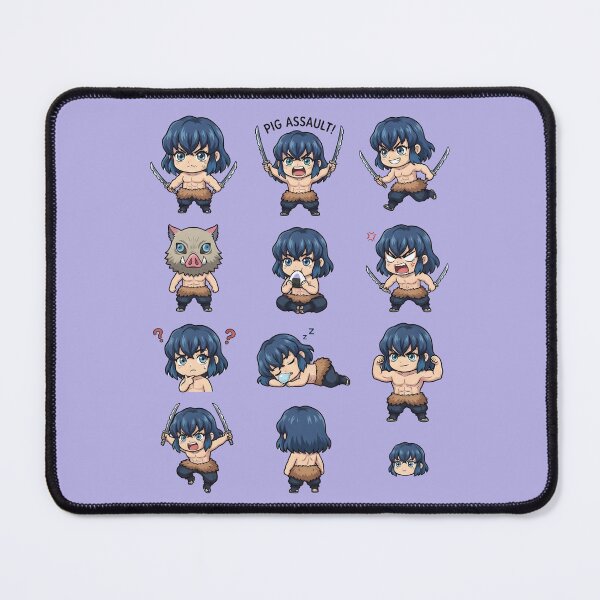 Item preview, Inosuke Hashibira Chibi Sticker Pack Art designed and sold by Innova_Creations.