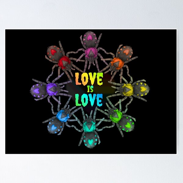 Item preview, C. Elegans (Trinidad Dwarf) A.K.A Heart Butt Tarantula- Rainbow 'Love is Love' designed and sold by PorcelainBoneWitch.