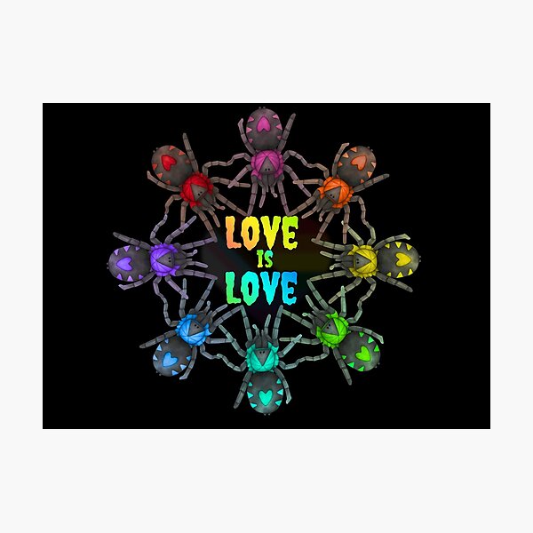 Item preview, C. Elegans (Trinidad Dwarf) A.K.A Heart Butt Tarantula- Rainbow 'Love is Love' designed and sold by PorcelainBoneWitch.