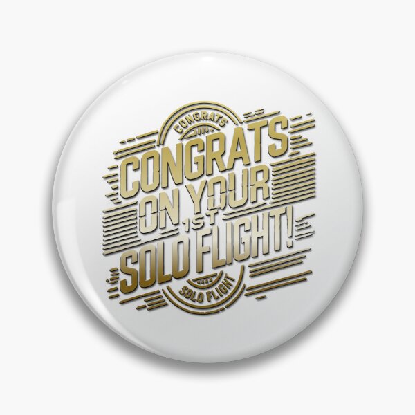 Item preview, Congrats on your 1st Solo Flight! (gold) designed and sold by LAPilotGirl.