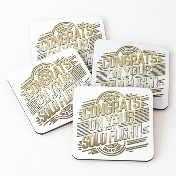 Item preview, Congrats on your 1st Solo Flight! (gold) designed and sold by LAPilotGirl.