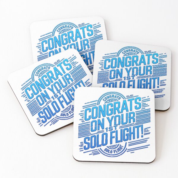Item preview, Congrats on your 1st Solo Flight! (blue) designed and sold by LAPilotGirl.