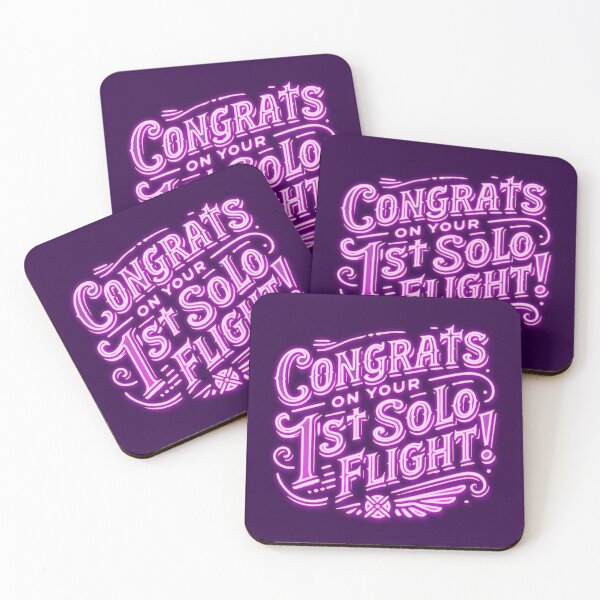 Item preview, Congrats on your 1st Solo Flight! (neon pink) designed and sold by LAPilotGirl.