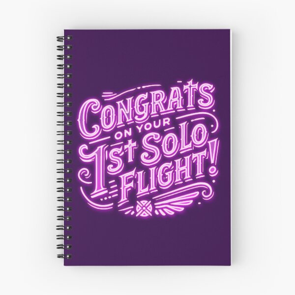 Item preview, Congrats on your 1st Solo Flight! (neon pink) designed and sold by LAPilotGirl.