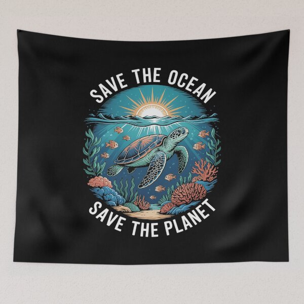 Item preview, Save The Ocean Save The Planet Cool Sea Turtle designed and sold by fferomananul.