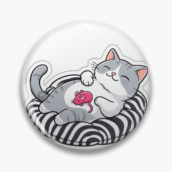 Item preview, Cute Sleeping Cat with Mouse Illustration designed and sold by The Salted Lime Cape Cod .