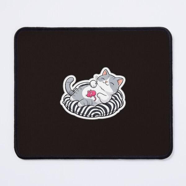 Item preview, Cute Sleeping Cat with Mouse Illustration designed and sold by The Salted Lime Cape Cod .