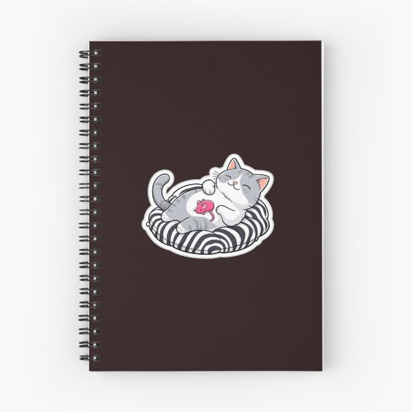 Item preview, Cute Sleeping Cat with Mouse Illustration designed and sold by The Salted Lime Cape Cod .