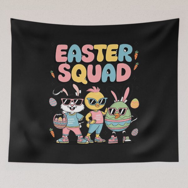 Item preview, Groovy Rabbit Egg Chick Easter Squad Day Mens Boys Kid designed and sold by Ranicholasyy.