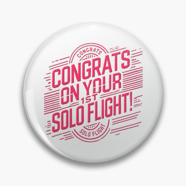 Item preview, Congrats on your 1st Solo Flight! (red) designed and sold by LAPilotGirl.