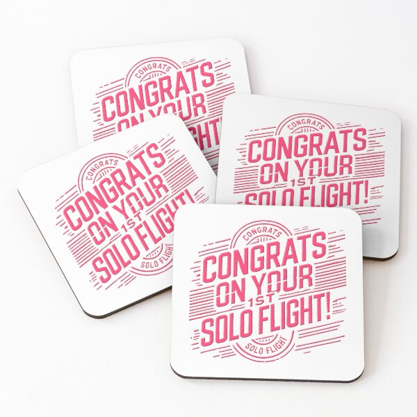 Item preview, Congrats on your 1st Solo Flight! (red) designed and sold by LAPilotGirl.