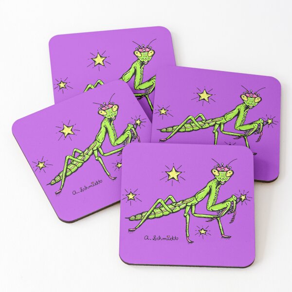 Item preview, Princess Praying Mantis Cute Funny Original Art Illustration designed and sold by Intergalactic Unicorn: Art by Anna Schmidt.