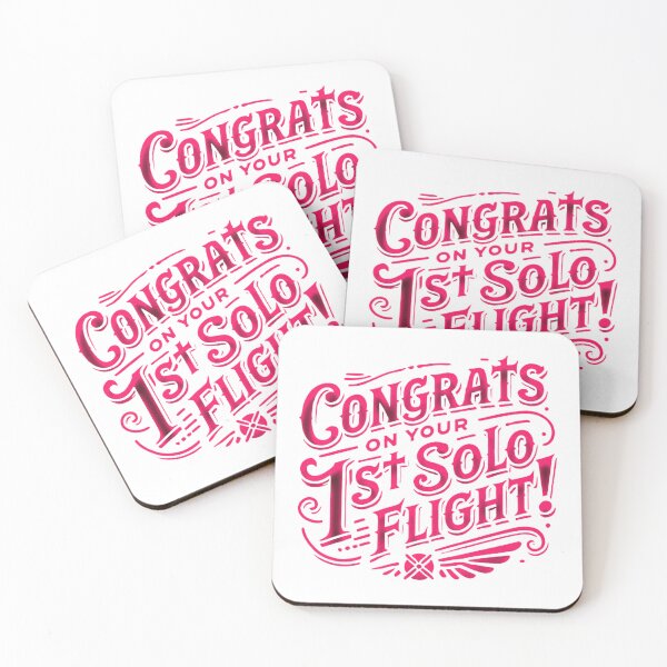 Item preview, Congrats on your 1st Solo Flight! (pink) designed and sold by LAPilotGirl.