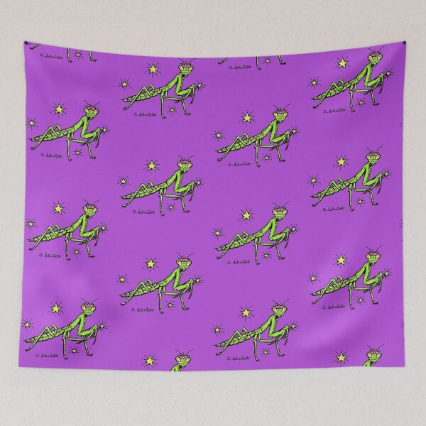 Item preview, Princess Praying Mantis Cute Funny Original Art Illustration designed and sold by Intergalactic Unicorn: Art by Anna Schmidt.