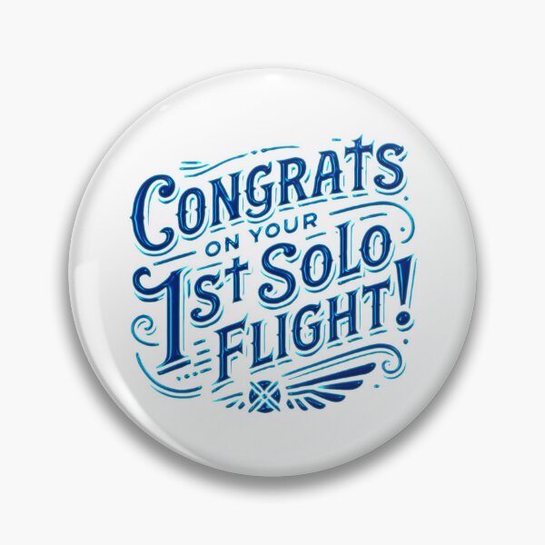 Item preview, Congrats on your 1st Solo Flight! (blue) designed and sold by LAPilotGirl.