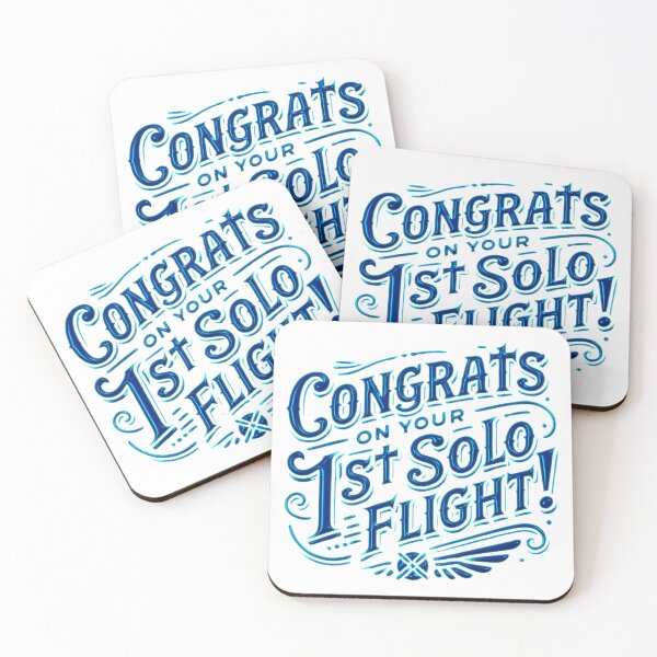 Item preview, Congrats on your 1st Solo Flight! (blue) designed and sold by LAPilotGirl.