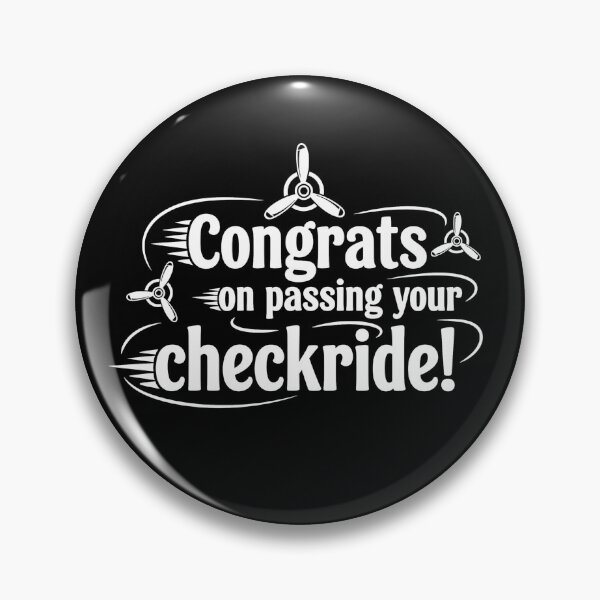 Item preview, Congrats on passing your checkride! (white) designed and sold by LAPilotGirl.