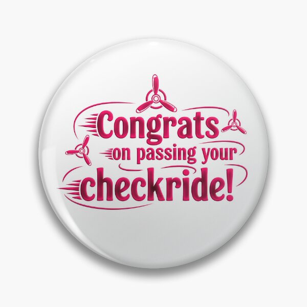 Item preview, Congrats on passing your checkride! (pink) designed and sold by LAPilotGirl.