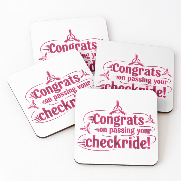 Item preview, Congrats on passing your checkride! (pink) designed and sold by LAPilotGirl.