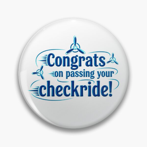 Item preview, Congrats on passing your checkride! (blue) designed and sold by LAPilotGirl.