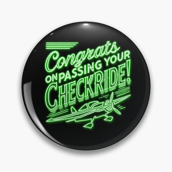 Item preview, Congrats on passing your checkride! (neon green) designed and sold by LAPilotGirl.